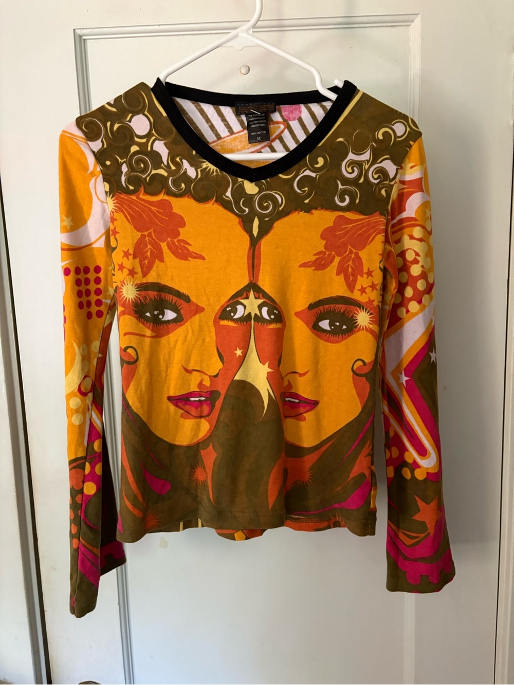 Custo Barcelona Hayes y2k euro long sleeve shirt Women’s Size M
